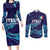 Custom Italy Rugby Couples Matching Long Sleeve Bodycon Dress and Long Sleeve Button Shirt Gli Azzurri Flame Pattern