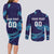 Custom Italy Rugby Couples Matching Long Sleeve Bodycon Dress and Long Sleeve Button Shirt Gli Azzurri Flame Pattern