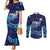 Custom Italy Rugby Couples Matching Mermaid Dress and Long Sleeve Button Shirt Gli Azzurri Flame Pattern