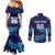 Custom Italy Rugby Couples Matching Mermaid Dress and Long Sleeve Button Shirt Gli Azzurri Flame Pattern