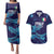 Custom Italy Rugby Couples Matching Puletasi and Hawaiian Shirt Gli Azzurri Flame Pattern