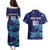 Custom Italy Rugby Couples Matching Puletasi and Hawaiian Shirt Gli Azzurri Flame Pattern