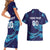 Custom Italy Rugby Couples Matching Short Sleeve Bodycon Dress and Hawaiian Shirt Gli Azzurri Flame Pattern