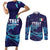 Custom Italy Rugby Couples Matching Short Sleeve Bodycon Dress and Long Sleeve Button Shirt Gli Azzurri Flame Pattern