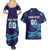 Custom Italy Rugby Couples Matching Summer Maxi Dress and Hawaiian Shirt Gli Azzurri Flame Pattern