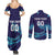 Custom Italy Rugby Couples Matching Summer Maxi Dress and Long Sleeve Button Shirt Gli Azzurri Flame Pattern