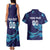 Custom Italy Rugby Couples Matching Tank Maxi Dress and Hawaiian Shirt Gli Azzurri Flame Pattern