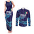 Custom Italy Rugby Couples Matching Tank Maxi Dress and Long Sleeve Button Shirt Gli Azzurri Flame Pattern