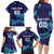 Custom Italy Rugby Family Matching Long Sleeve Bodycon Dress and Hawaiian Shirt Gli Azzurri Flame Pattern - Wonder Print Shop