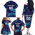 Custom Italy Rugby Family Matching Off The Shoulder Long Sleeve Dress and Hawaiian Shirt Gli Azzurri Flame Pattern