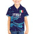 Custom Italy Rugby Family Matching Off The Shoulder Long Sleeve Dress and Hawaiian Shirt Gli Azzurri Flame Pattern