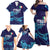 Custom Italy Rugby Family Matching Off Shoulder Maxi Dress and Hawaiian Shirt Gli Azzurri Flame Pattern - Wonder Print Shop