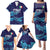 Custom Italy Rugby Family Matching Puletasi and Hawaiian Shirt Gli Azzurri Flame Pattern