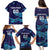 Custom Italy Rugby Family Matching Puletasi and Hawaiian Shirt Gli Azzurri Flame Pattern