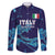 Custom Italy Rugby Family Matching Puletasi and Hawaiian Shirt Gli Azzurri Flame Pattern