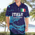 Custom Italy Rugby Hawaiian Shirt Gli Azzurri Flame Pattern - Wonder Print Shop