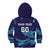 Custom Italy Rugby Kid Hoodie Gli Azzurri Flame Pattern - Wonder Print Shop