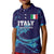 Custom Italy Rugby Kid Polo Shirt Gli Azzurri Flame Pattern - Wonder Print Shop