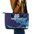 Custom Italy Rugby Leather Tote Bag Gli Azzurri Flame Pattern