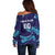 Custom Italy Rugby Off Shoulder Sweater Gli Azzurri Flame Pattern