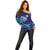 Custom Italy Rugby Off Shoulder Sweater Gli Azzurri Flame Pattern