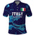 Custom Italy Rugby Polo Shirt Gli Azzurri Flame Pattern - Wonder Print Shop