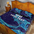 Custom Italy Rugby Quilt Bed Set Gli Azzurri Flame Pattern