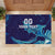 Custom Italy Rugby Rubber Doormat Gli Azzurri Flame Pattern