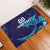 Custom Italy Rugby Rubber Doormat Gli Azzurri Flame Pattern