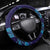 Italy Rugby Steering Wheel Cover Gli Azzurri Flame Pattern