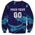 Custom Italy Rugby Sweatshirt Gli Azzurri Flame Pattern