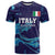 Custom Italy Rugby T Shirt Gli Azzurri Flame Pattern