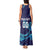 Custom Italy Rugby Tank Maxi Dress Gli Azzurri Flame Pattern