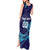 Custom Italy Rugby Tank Maxi Dress Gli Azzurri Flame Pattern