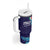 Custom Italy Rugby Tumbler With Handle Gli Azzurri Flame Pattern