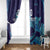 Custom Italy Rugby Window Curtain Gli Azzurri Flame Pattern