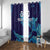 Custom Italy Rugby Window Curtain Gli Azzurri Flame Pattern