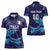 Custom Italy Rugby Women Polo Shirt Gli Azzurri Flame Pattern