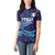 Custom Italy Rugby Women Polo Shirt Gli Azzurri Flame Pattern