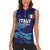 Custom Italy Rugby Women Sleeveless Polo Shirt Gli Azzurri Flame Pattern