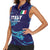 Custom Italy Rugby Women Sleeveless Polo Shirt Gli Azzurri Flame Pattern