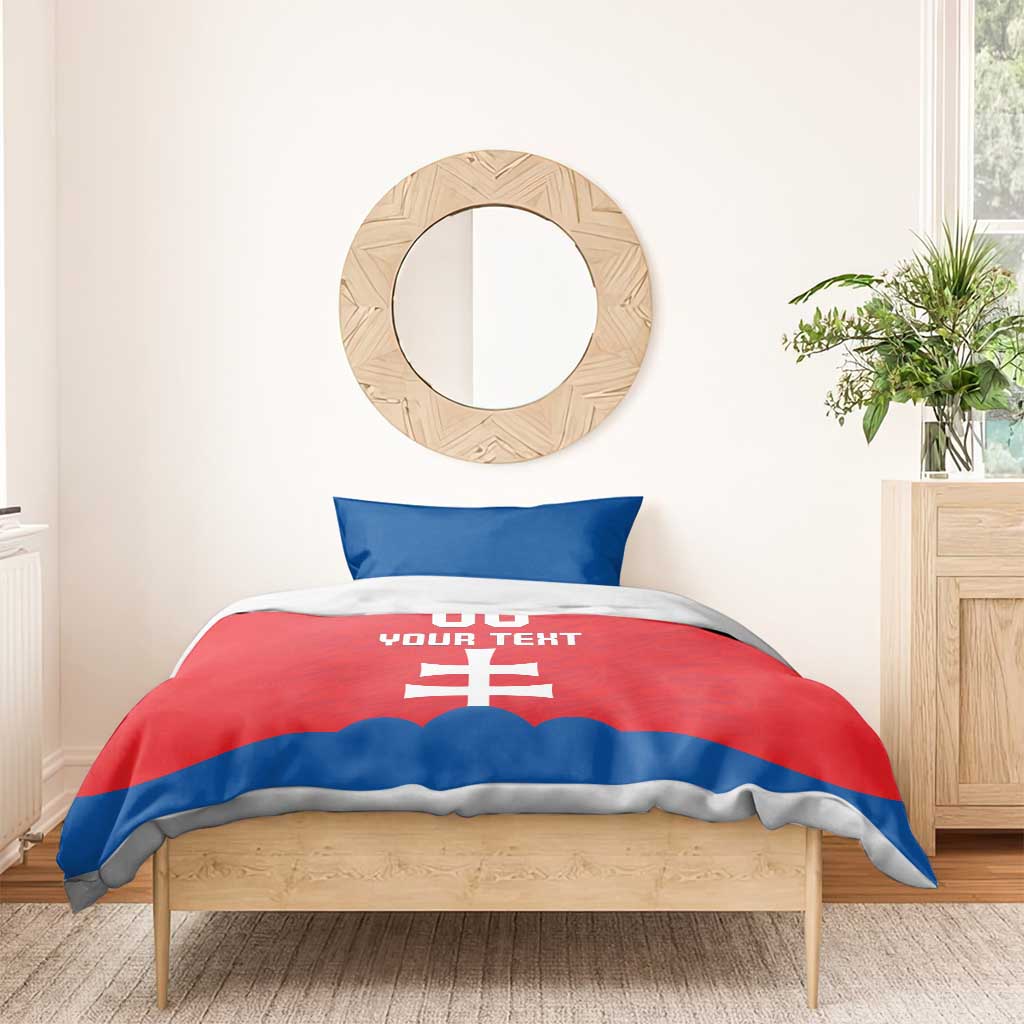 Custom Slovakia Football Bedding Set Come On Sokoli