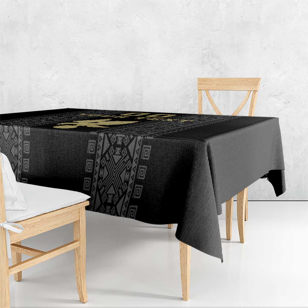 Custom Mexico Football Tablecloth El Tri Aztec Pattern Back Version