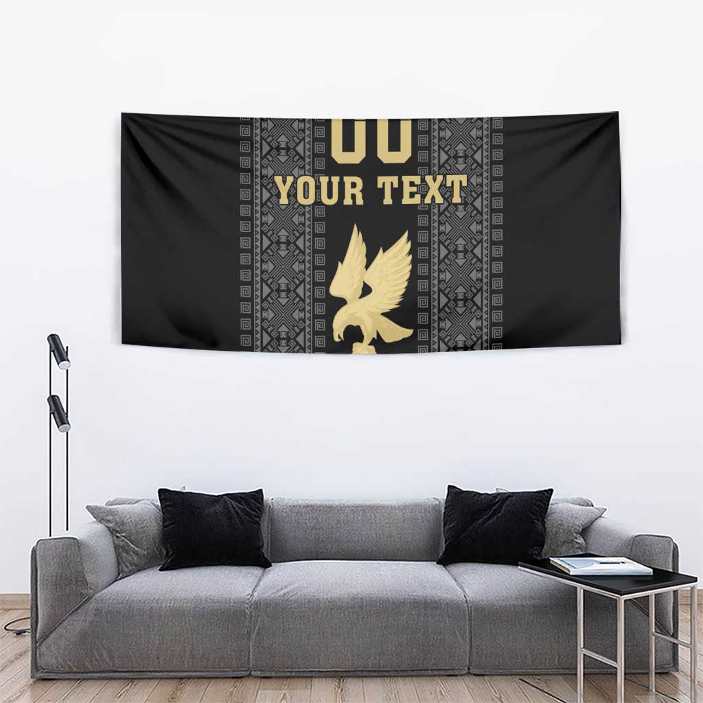 Custom Mexico Football Tapestry El Tri Aztec Pattern Back Version