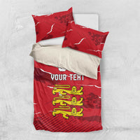 Custom Bailiwick of Jersey Bedding Set Sporty Style