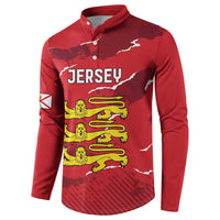 Custom Bailiwick of Jersey Button Sweatshirt Sporty Style