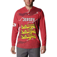 Custom Bailiwick of Jersey Button Sweatshirt Sporty Style