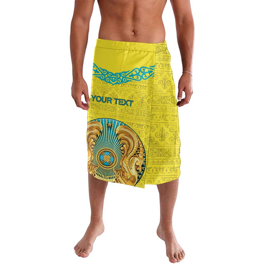 Personalized Kazakhstan Emblem Lavalava Kazakh Pattern