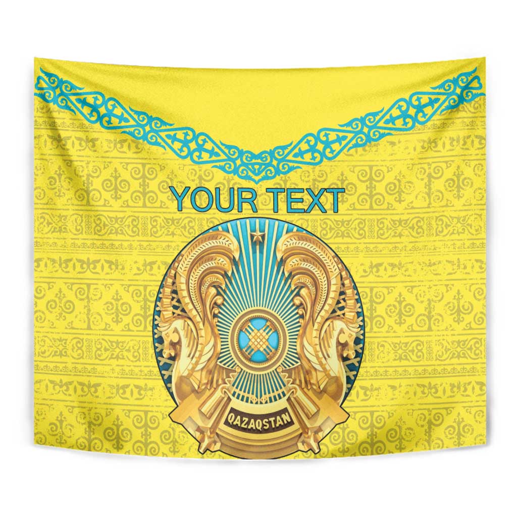 Personalized Kazakhstan Emblem Tapestry Kazakh Pattern