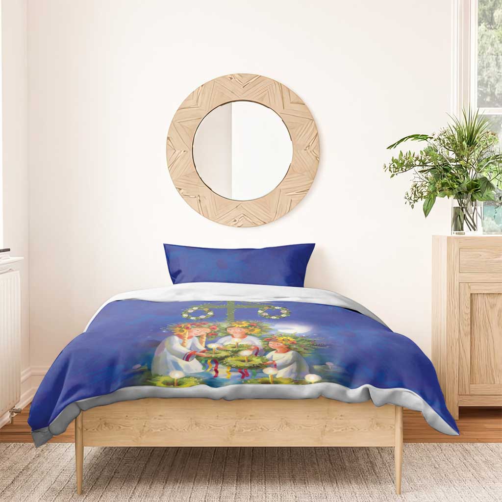 Swedish Glad Midsommar Bedding Set Hade du en bra Midsommar